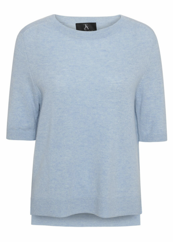 Louisa Short Sleeve - Light Blue Melange