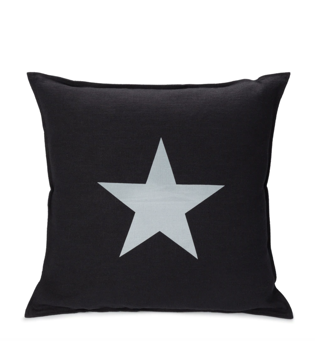 Square Cushion | Ramie Cotton | Black | Star