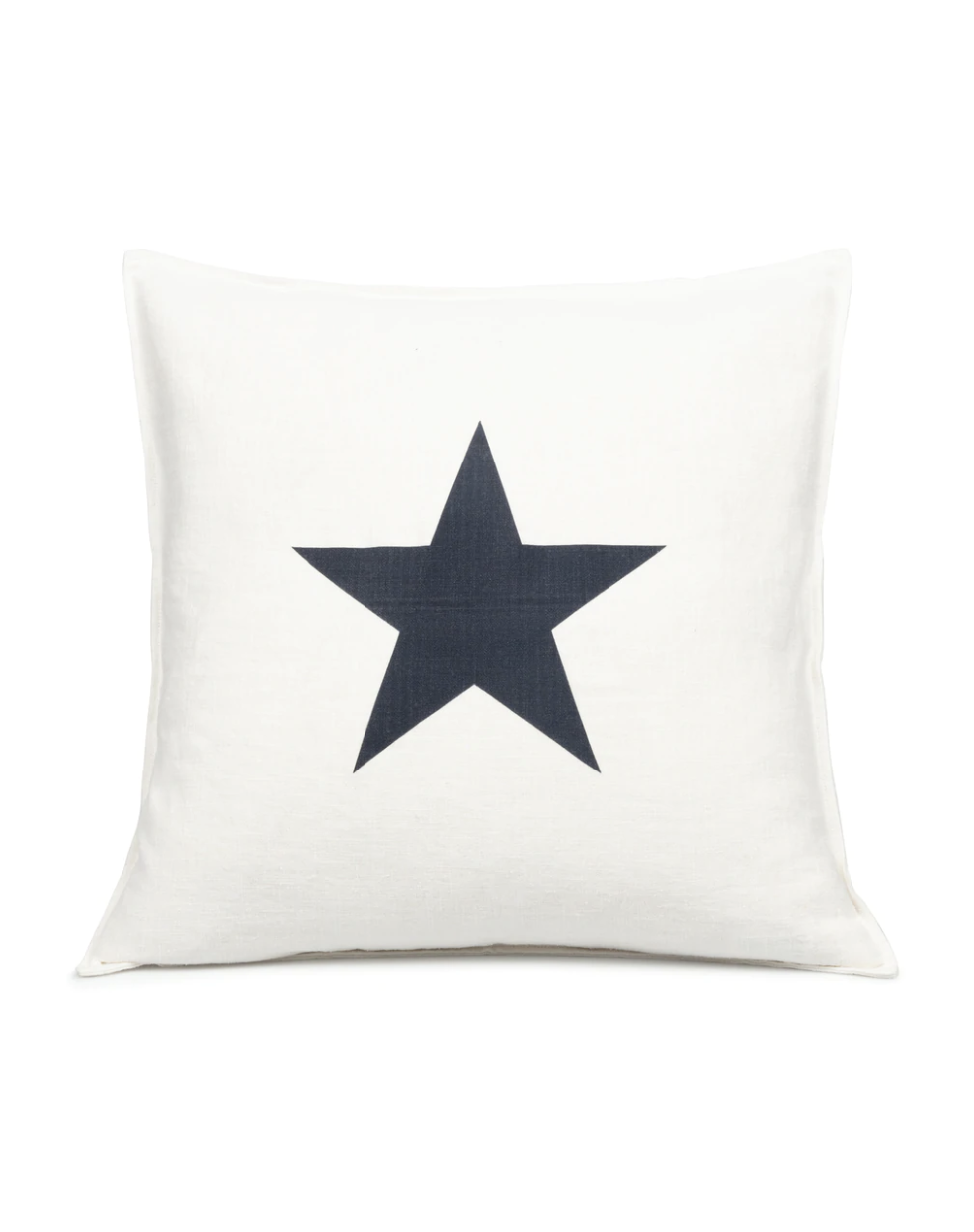 Square Cushion | Ramie Cotton | White | Star
