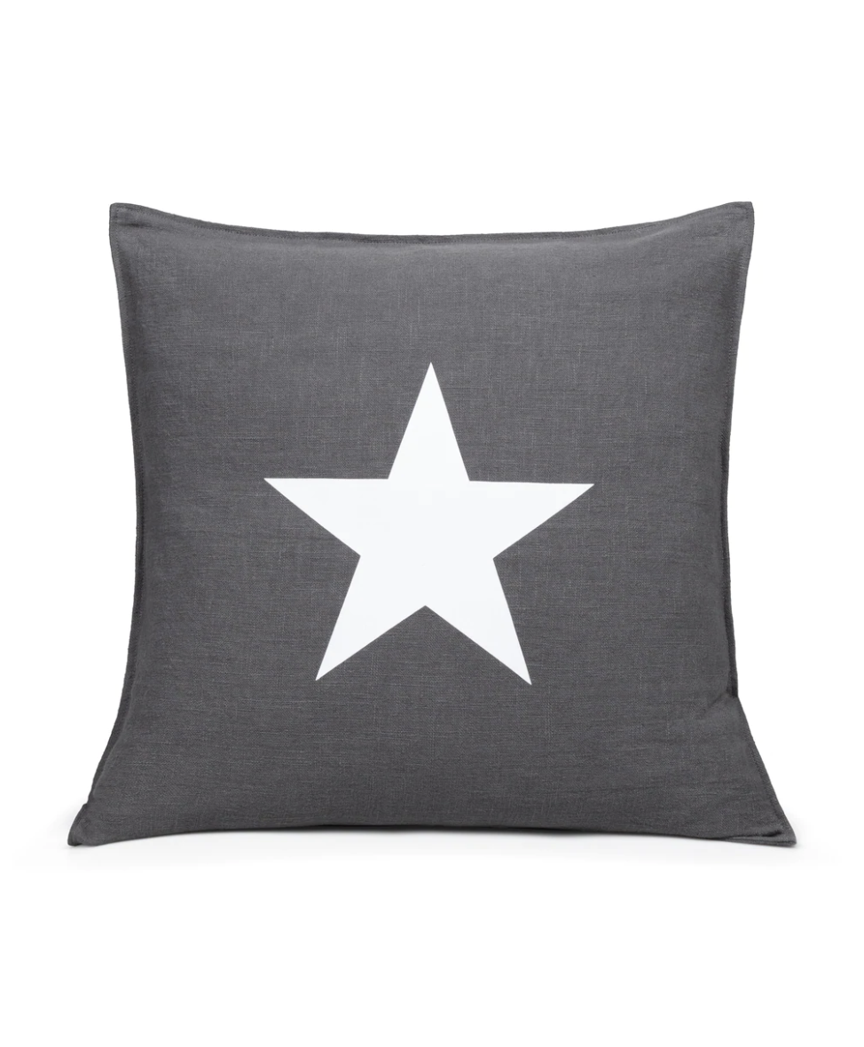 Square Cushion | Ramie Cotton | Charcoal | Star