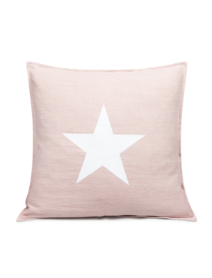 Square Cushion | Ramie Cotton | Pink | Star