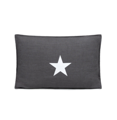 Oblong Cushion | Ramie Cotton | Charcoal | Star