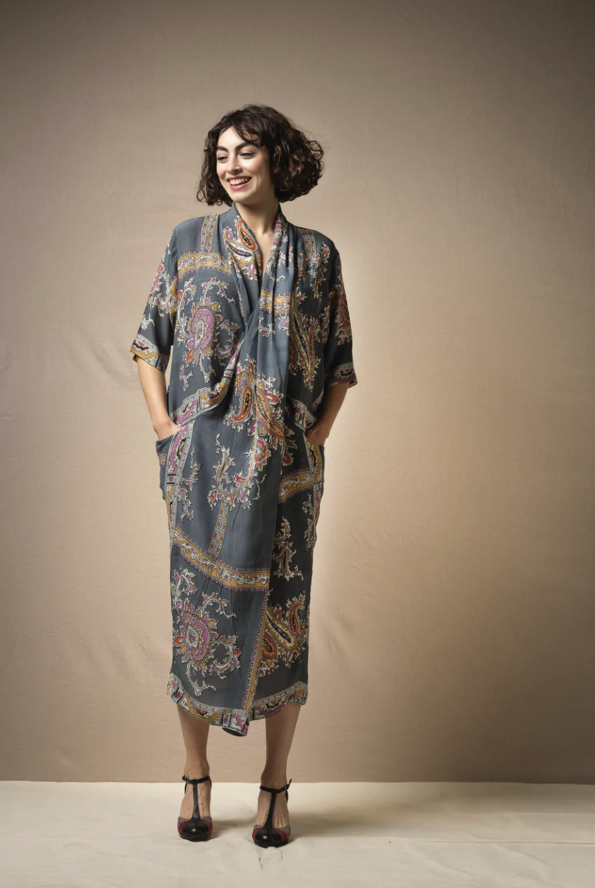 Rachel Dress - Handkerchief Grey