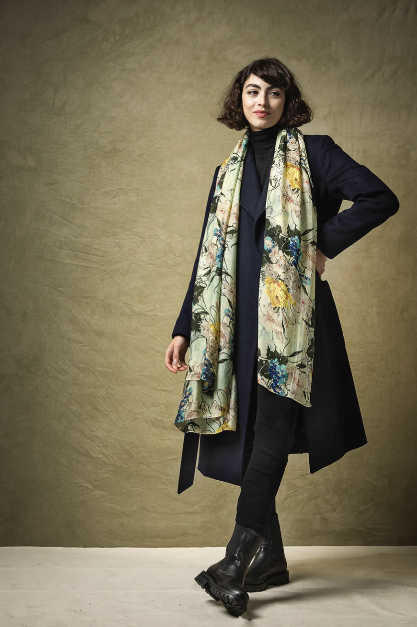 Winter Lily Verdigris Scarf