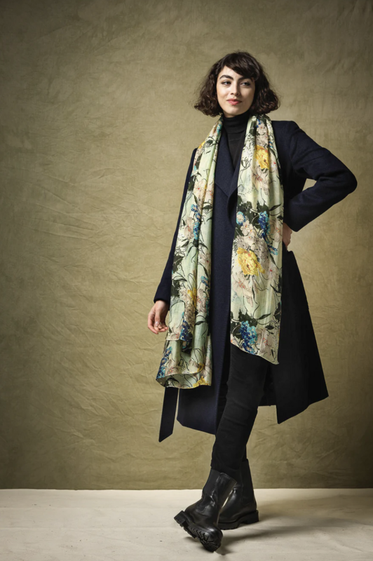 Winter Lily Verdigris Scarf