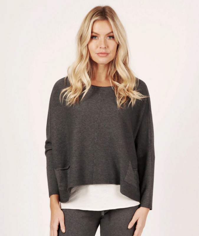 Lola Ribbed Sweater - Grey