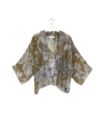 Kimono - Etched Floral Khaki
