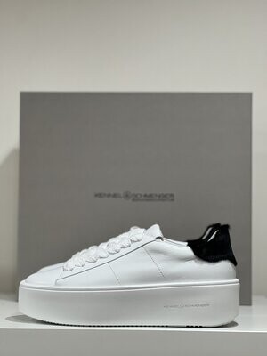 Kennel & Schmenger - White Trainers With Black Heel Detail