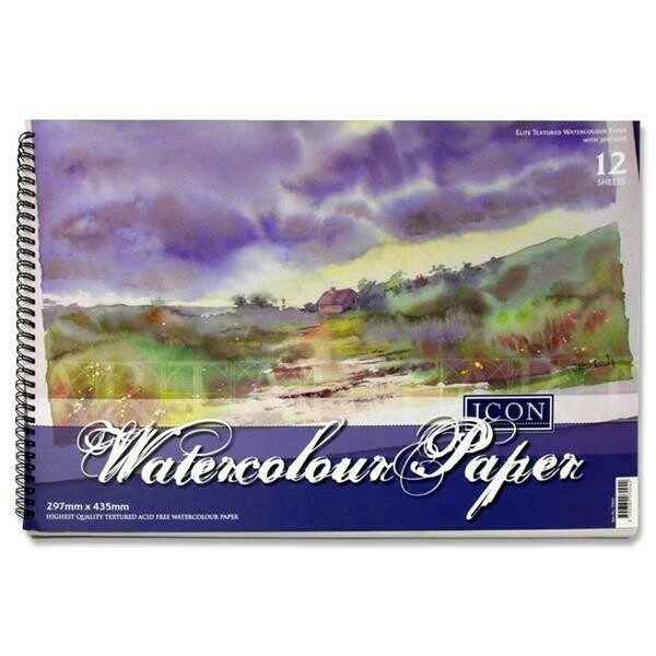 Icon A3 Watercolour Sketch Pad (300gsm)