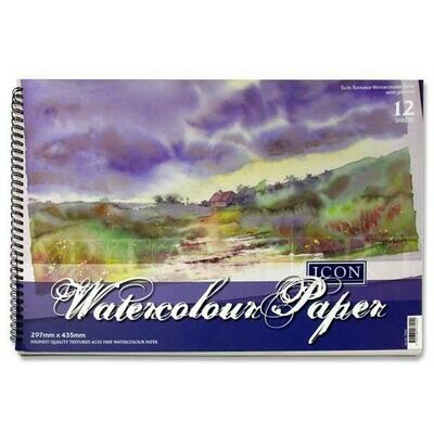 Icon A3 Watercolour Sketch Pad (300gsm)