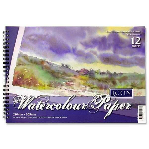 Icon A4 Watercolour Sketch Pad (300gsm)