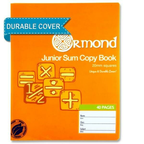 Durable Ormond 20mm Squares Junior Sum Copy (40 Pages)