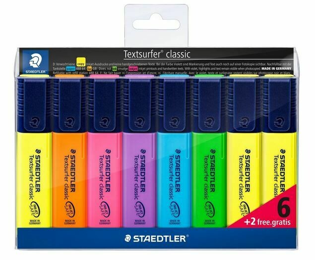 Staedtler Assorted Highlighters (Pkt 8)