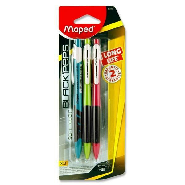 Maped Long Life 0.5mm Mechanical Pencils (Pkt 3)