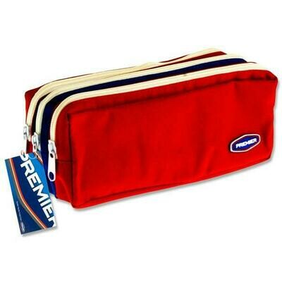 Premier Bold 3 Pocket Zip Pencil Case