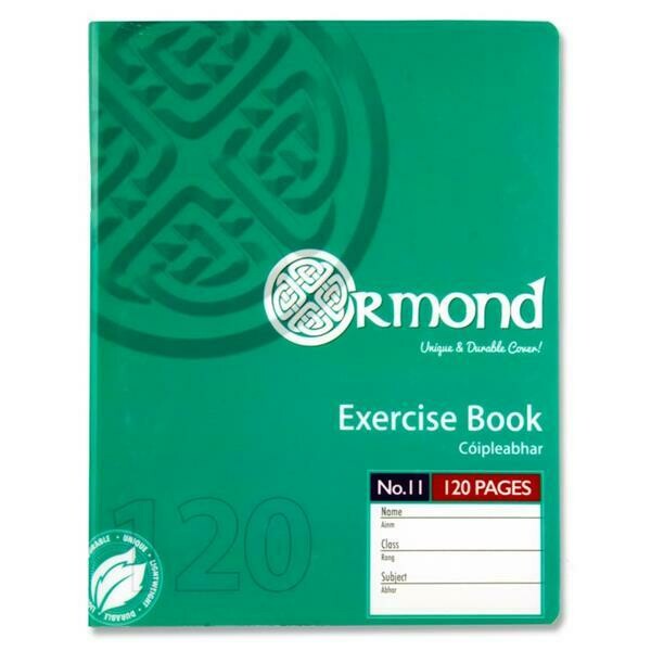 Durable Bold Ormond Copy (120 Pages), Colours: Green