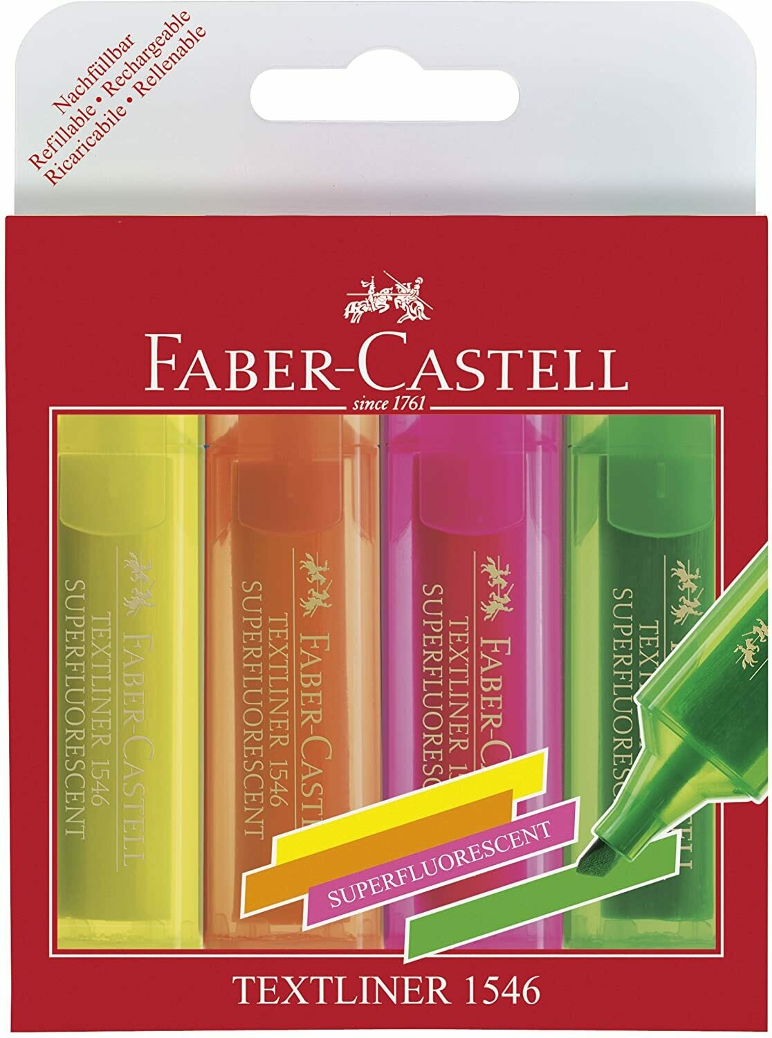 Faber Castell Highlighters (Pkt 4)