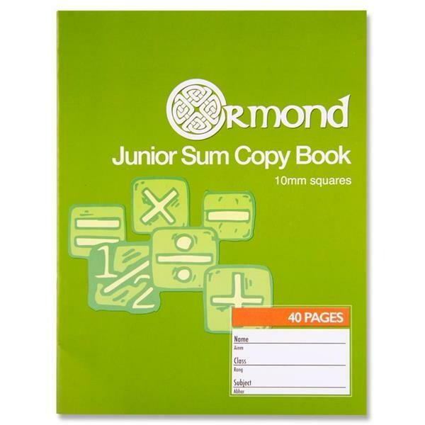 Ormond 10mm Squares Junior Sum Copy (40 Pages)