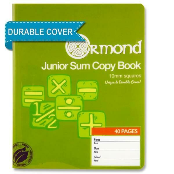 Durable Ormond 10mm Squares Junior Sum Copy (40 Pages)