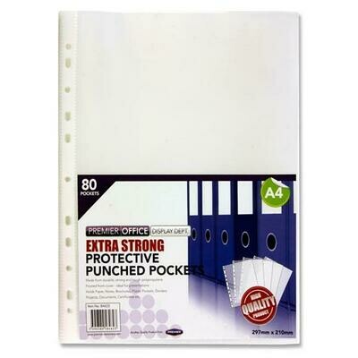 Premier Extra Strong A4 Poly Pockets (Pkt 80)