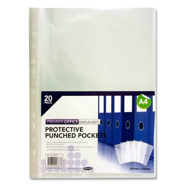 Premier A4 Poly Pockets (Pkt 20)