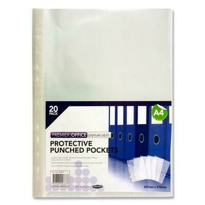 Premier A4 Poly Pockets (Pkt 20)