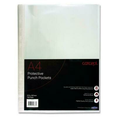 Concept A4 Poly Pockets (Pkt 100)