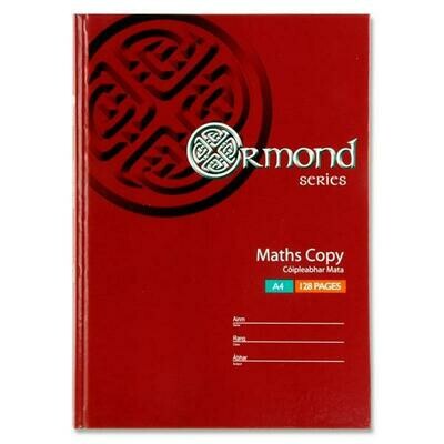 Ormond Hardback A4 Maths Copy (128Pages)