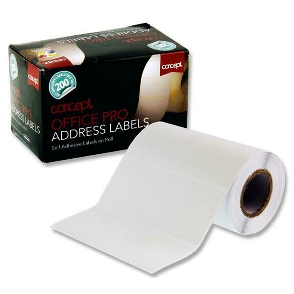 Self-Adhesive White Address Labels (Roll of 200)