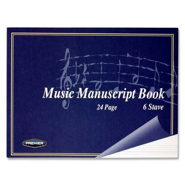Premier A5 6 Stave Music Manuscript Copy (24 Pages)