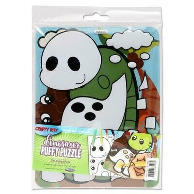 Crafty Bitz DIY Colouring Puffy Dinosaur Puzzle