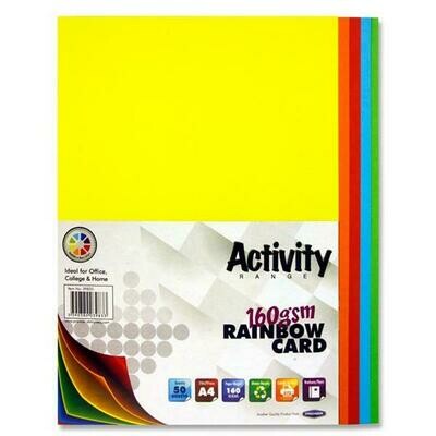 Premier A4 160gsm Deep Rainbow Card (Pkt 50)