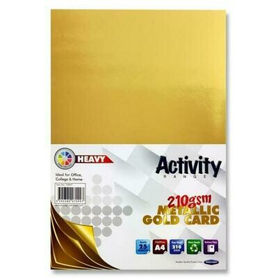 Premier A4 210gsm  Gold Card (Pkt 25)
