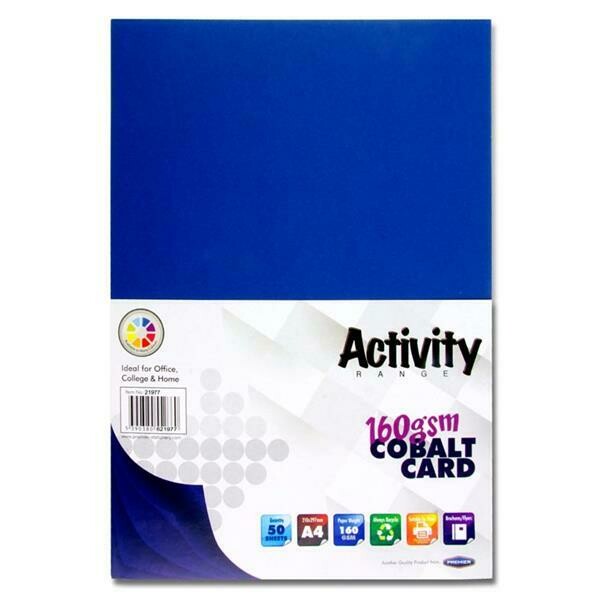 Premier A4 160gsm Cobalt Blue Card (Pkt 50)