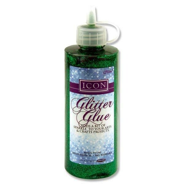 Icon Glitter Glue Green 120ml