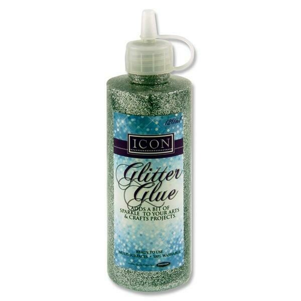 Icon Glitter Glue Silver 120ml