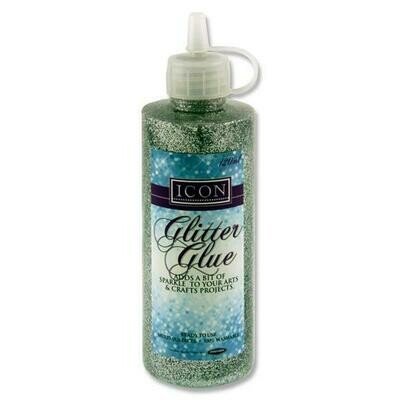 Icon Glitter Glue Silver 120ml