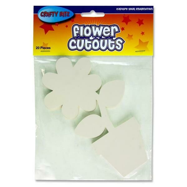 Cut Out Shape Flowers Cardboard Bold (pkt 12)