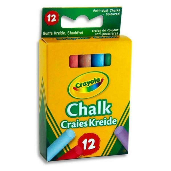 Crayola Anti Dust Chalk Colour   Box  12