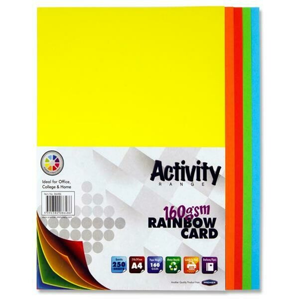 Premier A4 160gsm Deep Rainbow Card (Pkt 250)