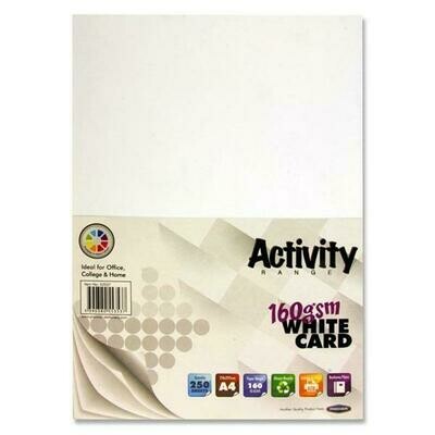 Premier A4 160gsm White  Card (Pkt  250)