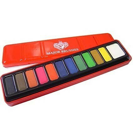 Major Watercolour Pan Set of 12
