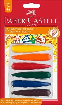 Faber Castell Finger Shaped Gripped Crayons (Pkt 6)