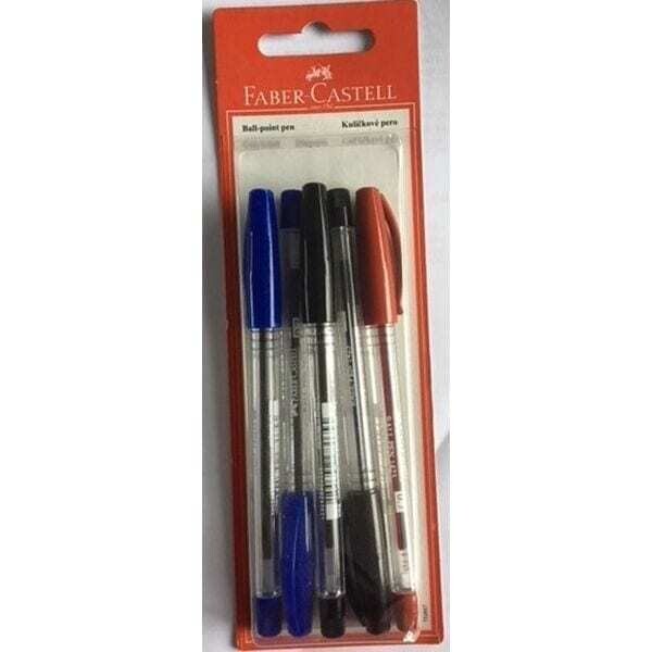 Faber Castell Assorted Pens (Pkt 5)
