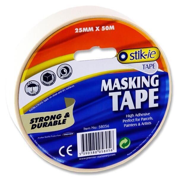Stik-ie Masking Tape (50mm x 25m)