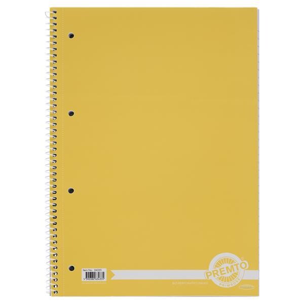 Premier A4 Spiral Refill Pad (160 Pages), Colours: Yellow