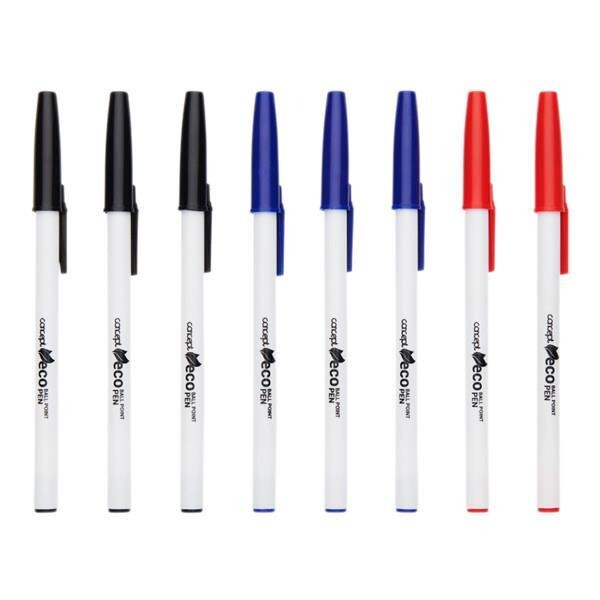 Eco Smart 0.8mm Ballpoint Pens (Pkt 8)