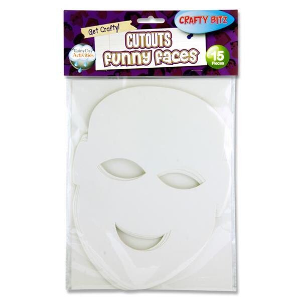 Crafty Bitz Funny Face Masks (Pkt 15)