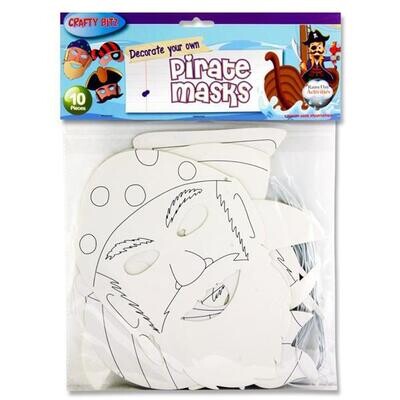 Crafty Bitz Pirate Masks (Pkt 10)