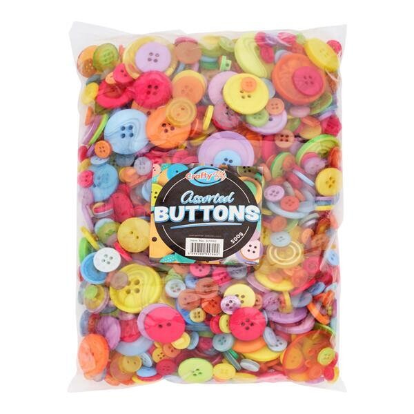 Crafty Bitz Assorted Craft Buttons (500g)